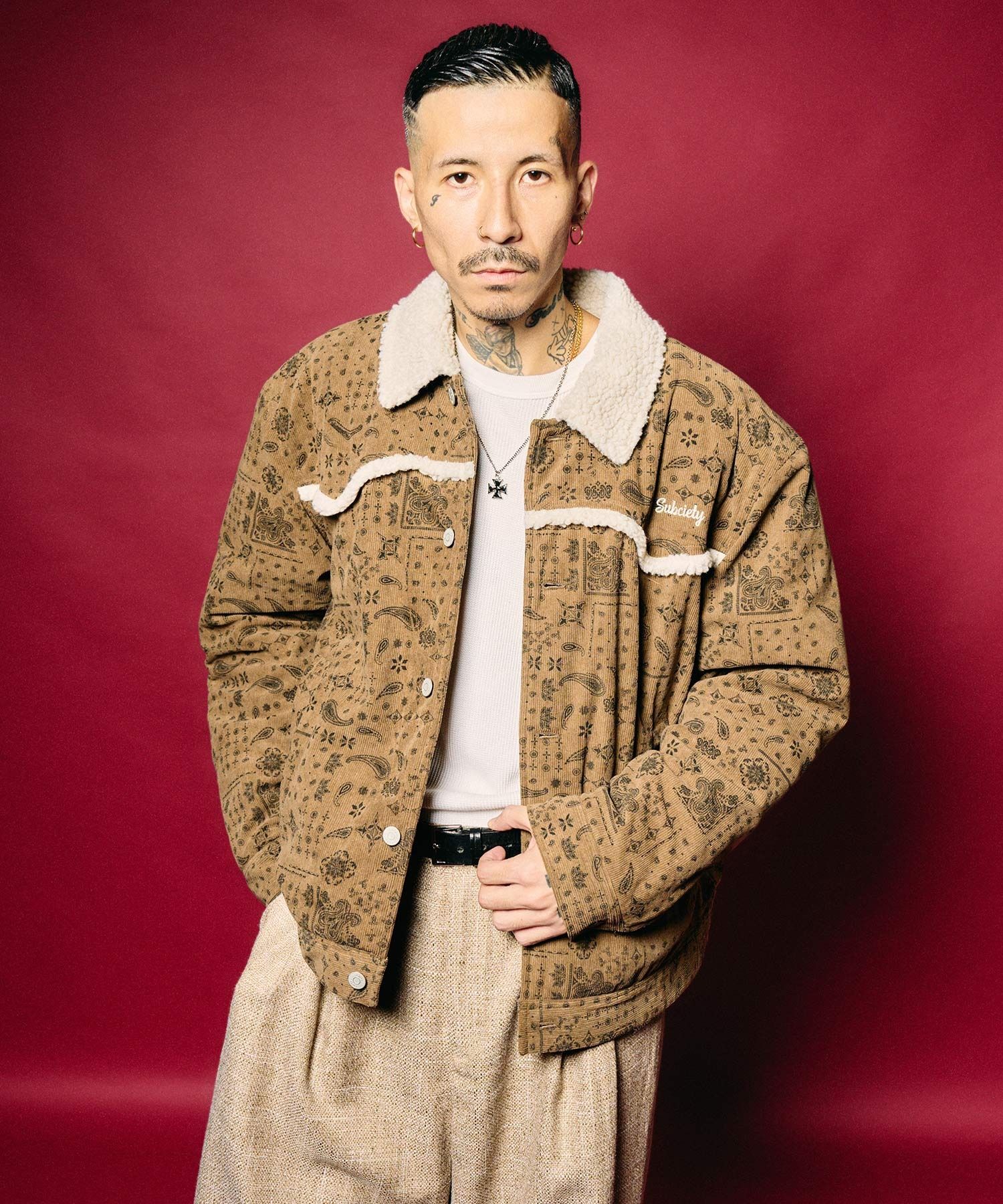 Bandanna corduroy ranch jacket