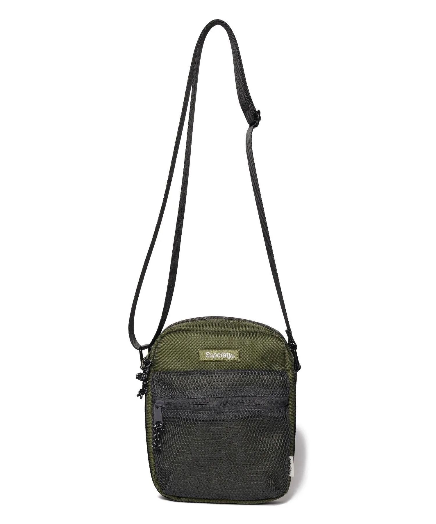 Mesh pocket mini shoulder bag