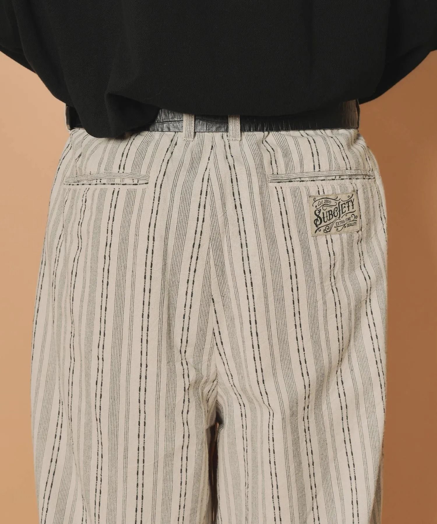 Jacquard stripe slacks
