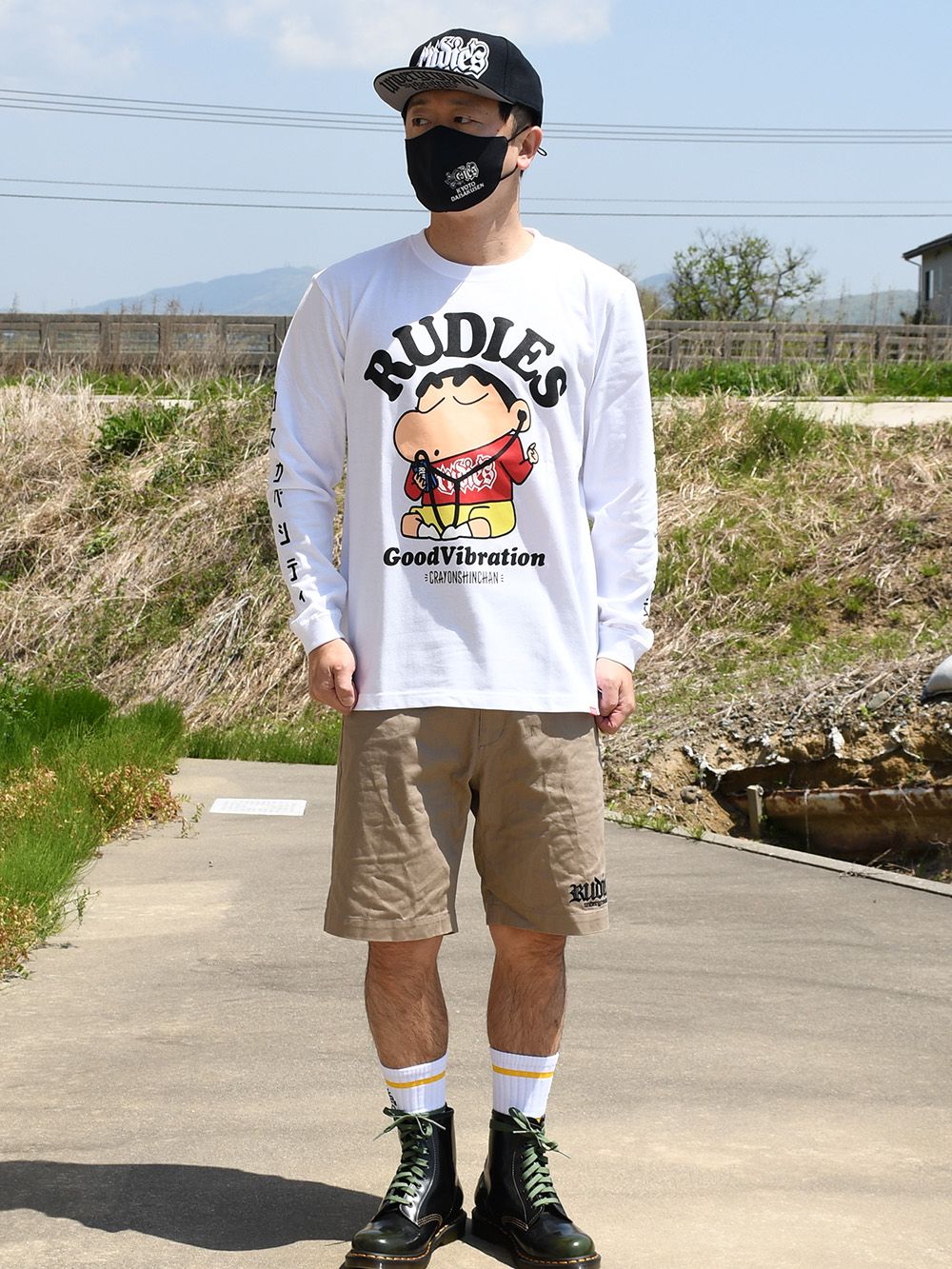 RUDIE'S×CRAYON SHINCHAN GOOD MUSIC LS TEE
