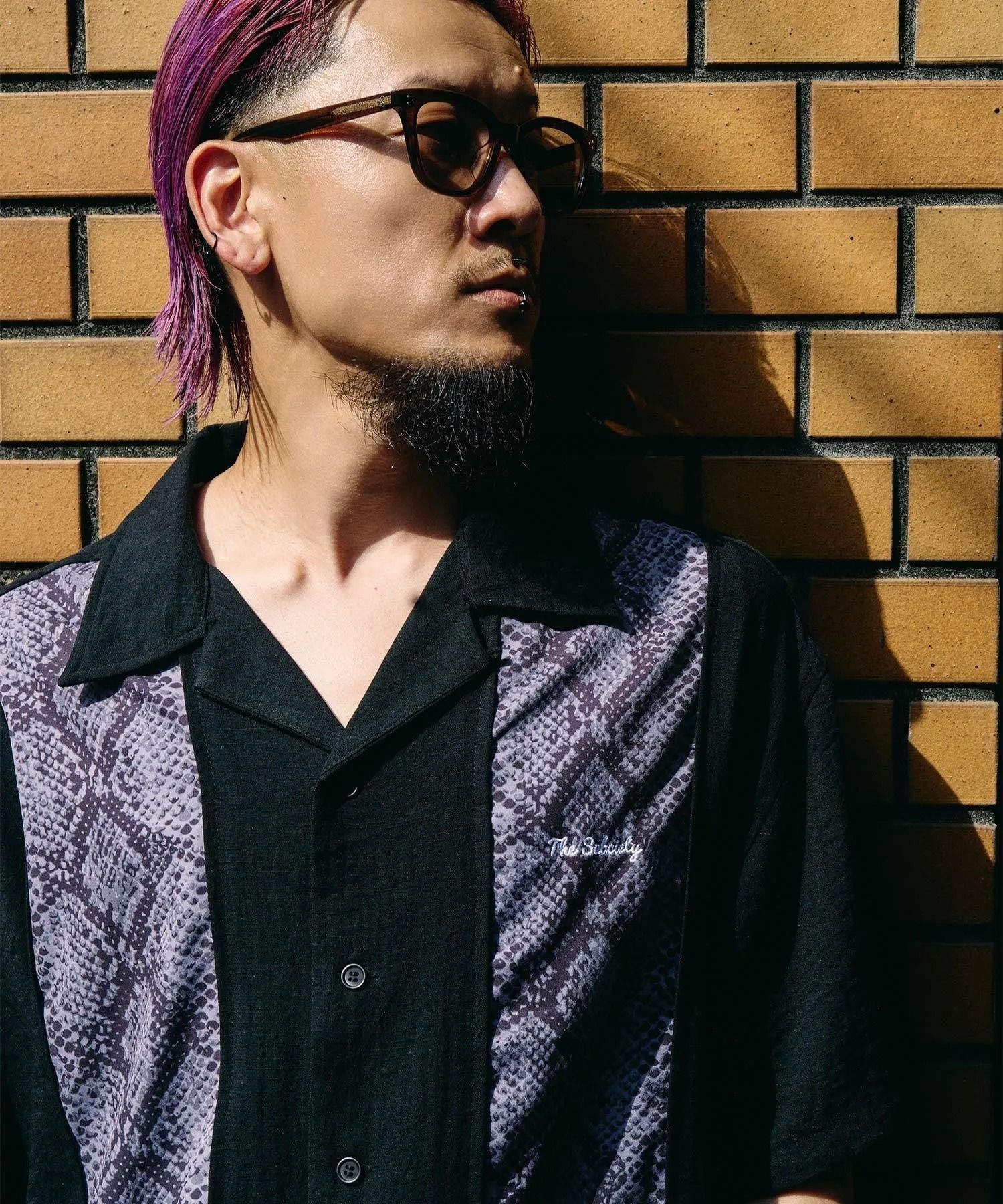 Patterned panel shirt