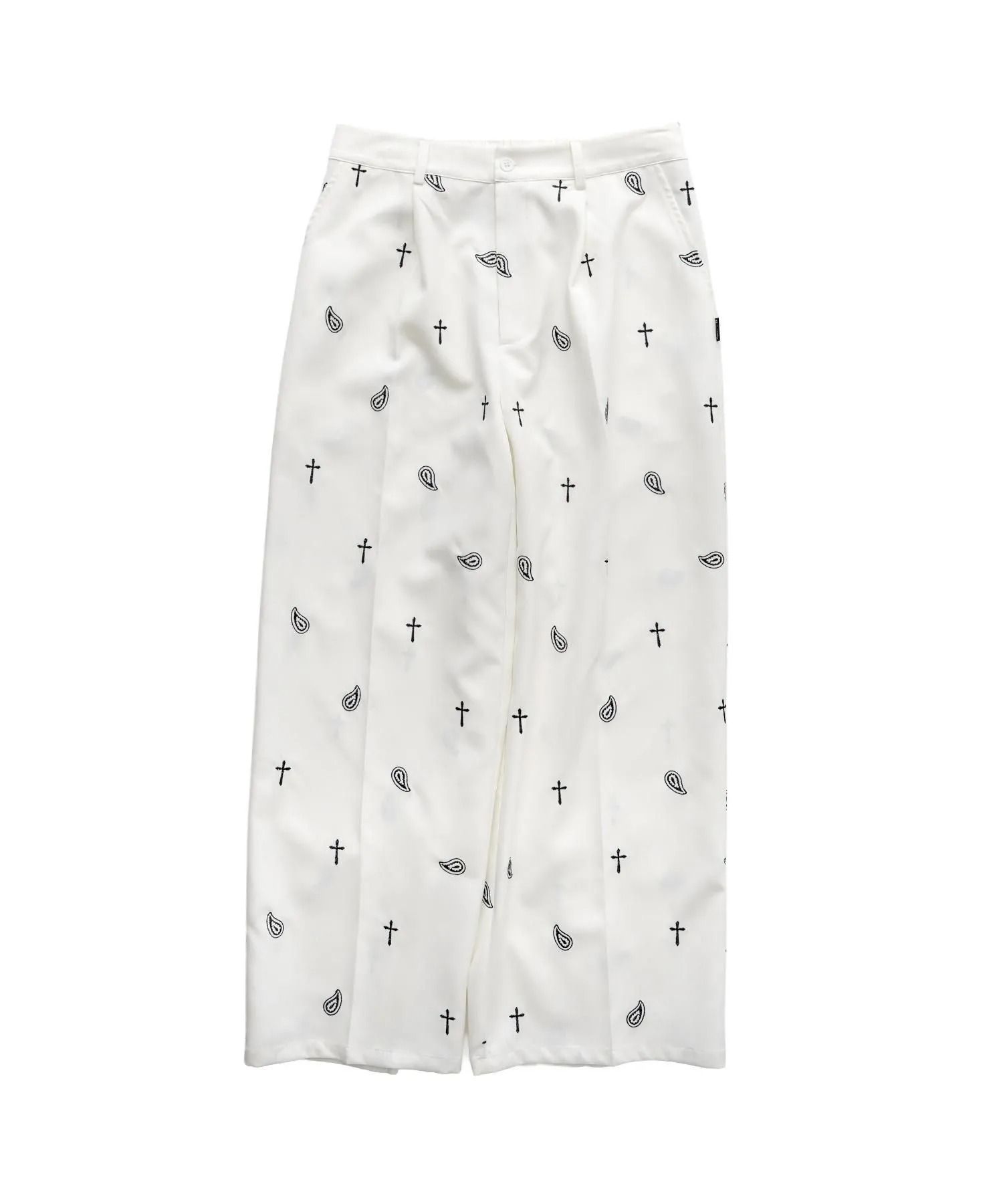 All-over embroidered pants
