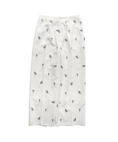 All-over embroidered pants