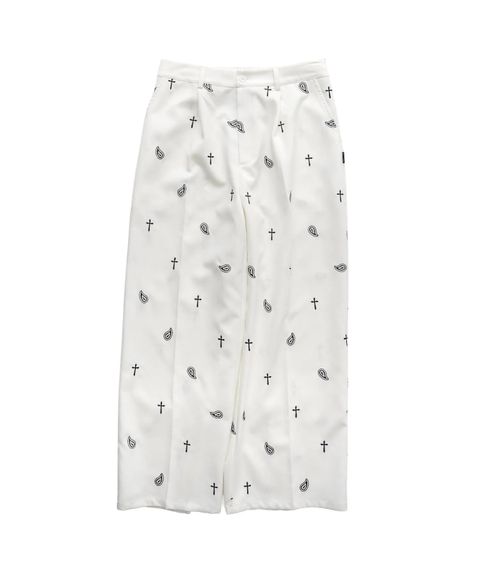 All-over embroidered pants