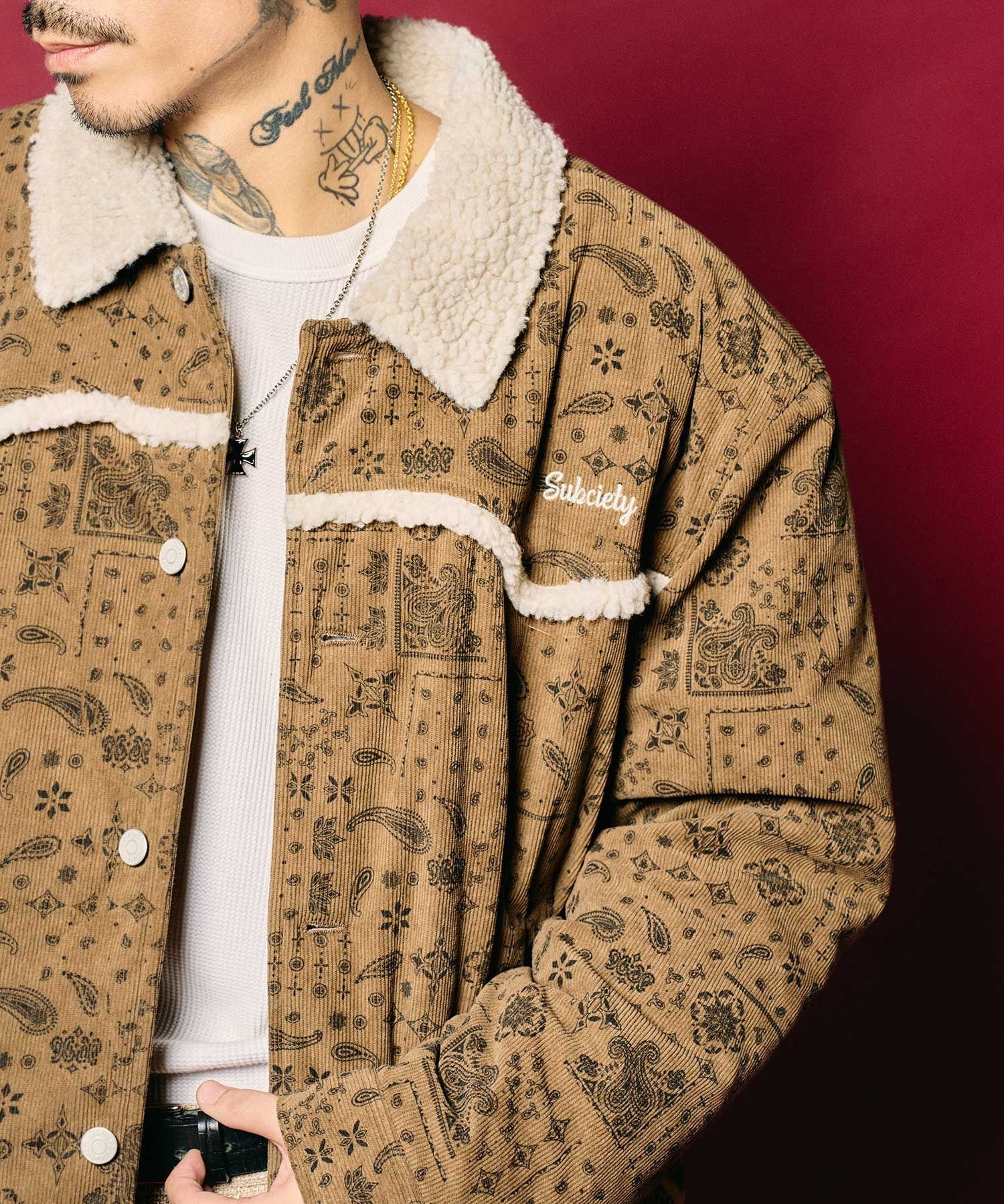 Bandanna corduroy ranch jacket