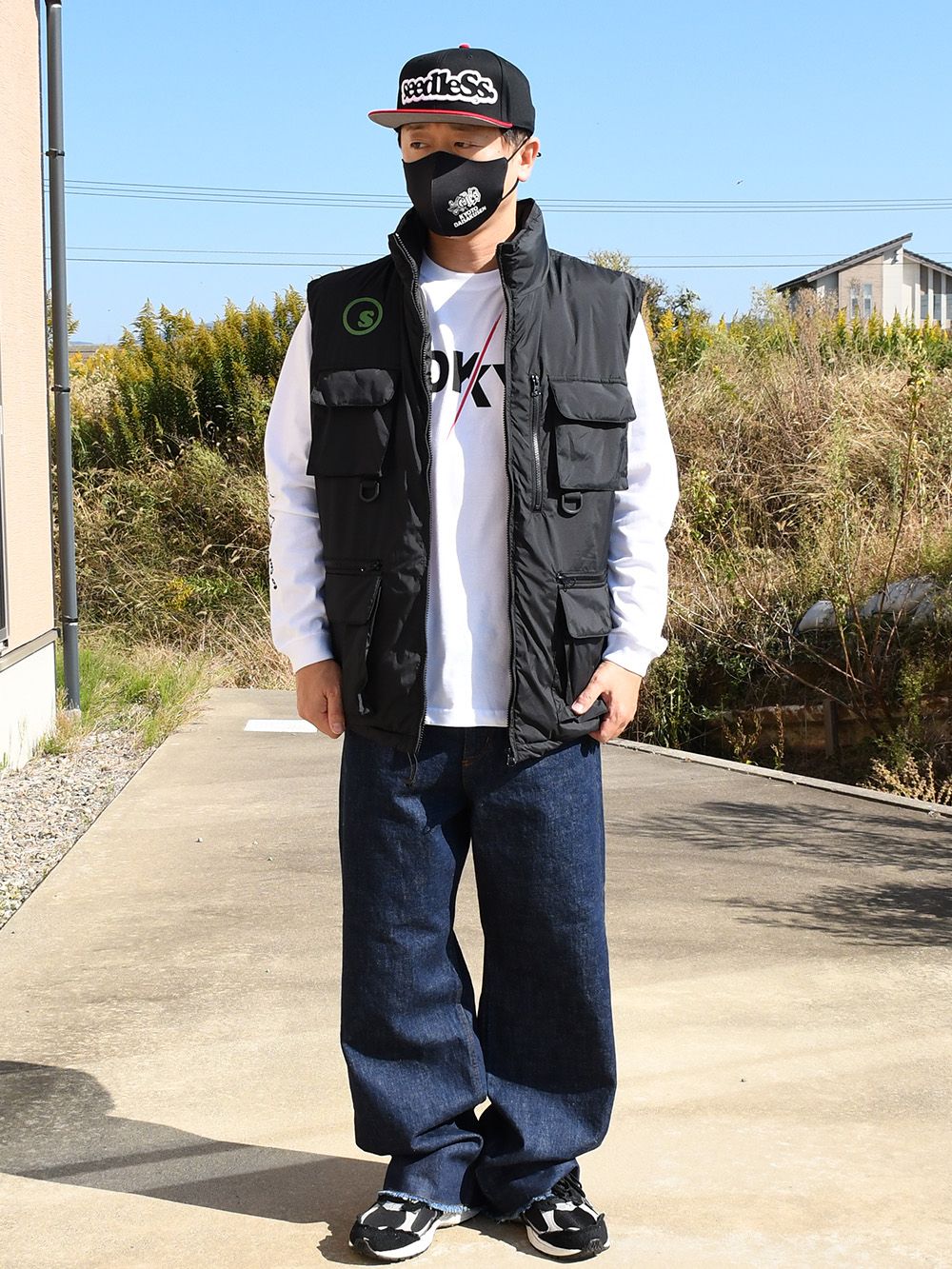 sd  puffy pocket vest jkt