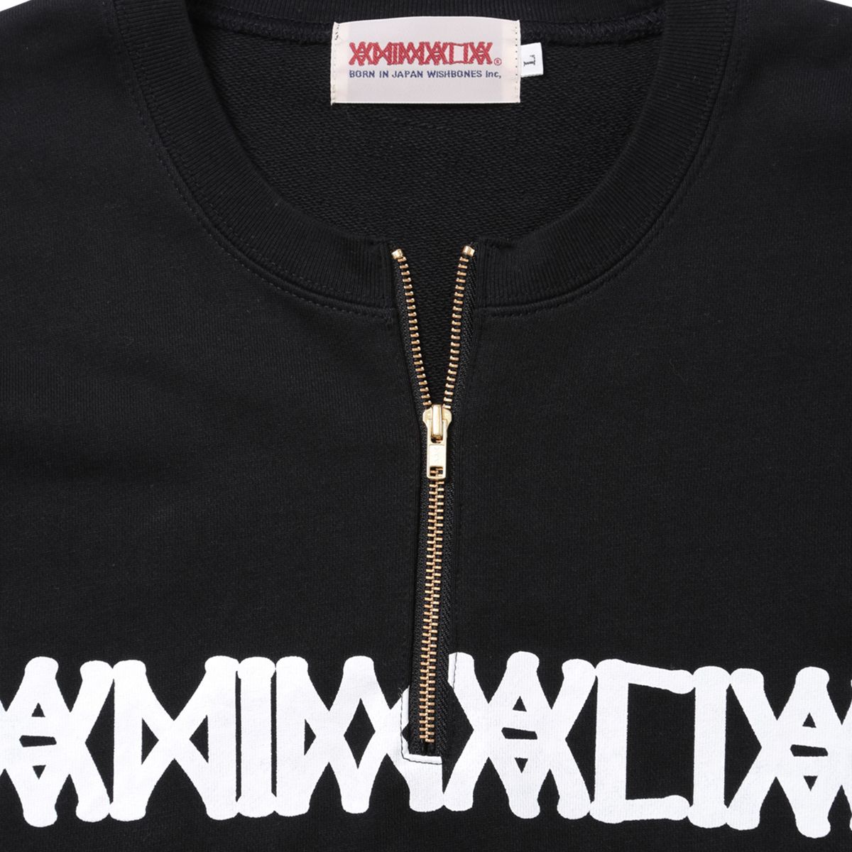 HALF-ZIP CREW NECK SWEAT - LOGO