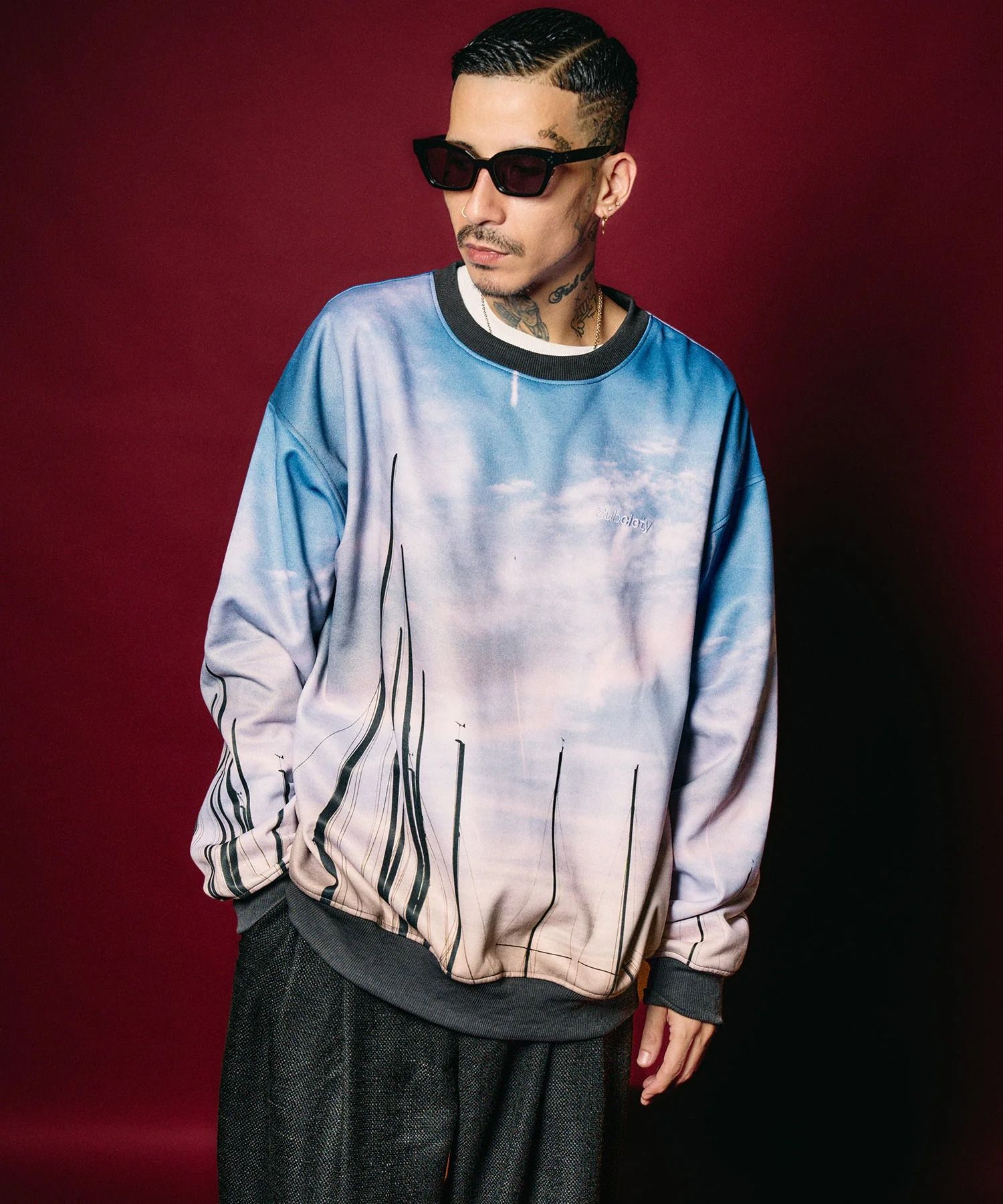 Patterned sweatshirt