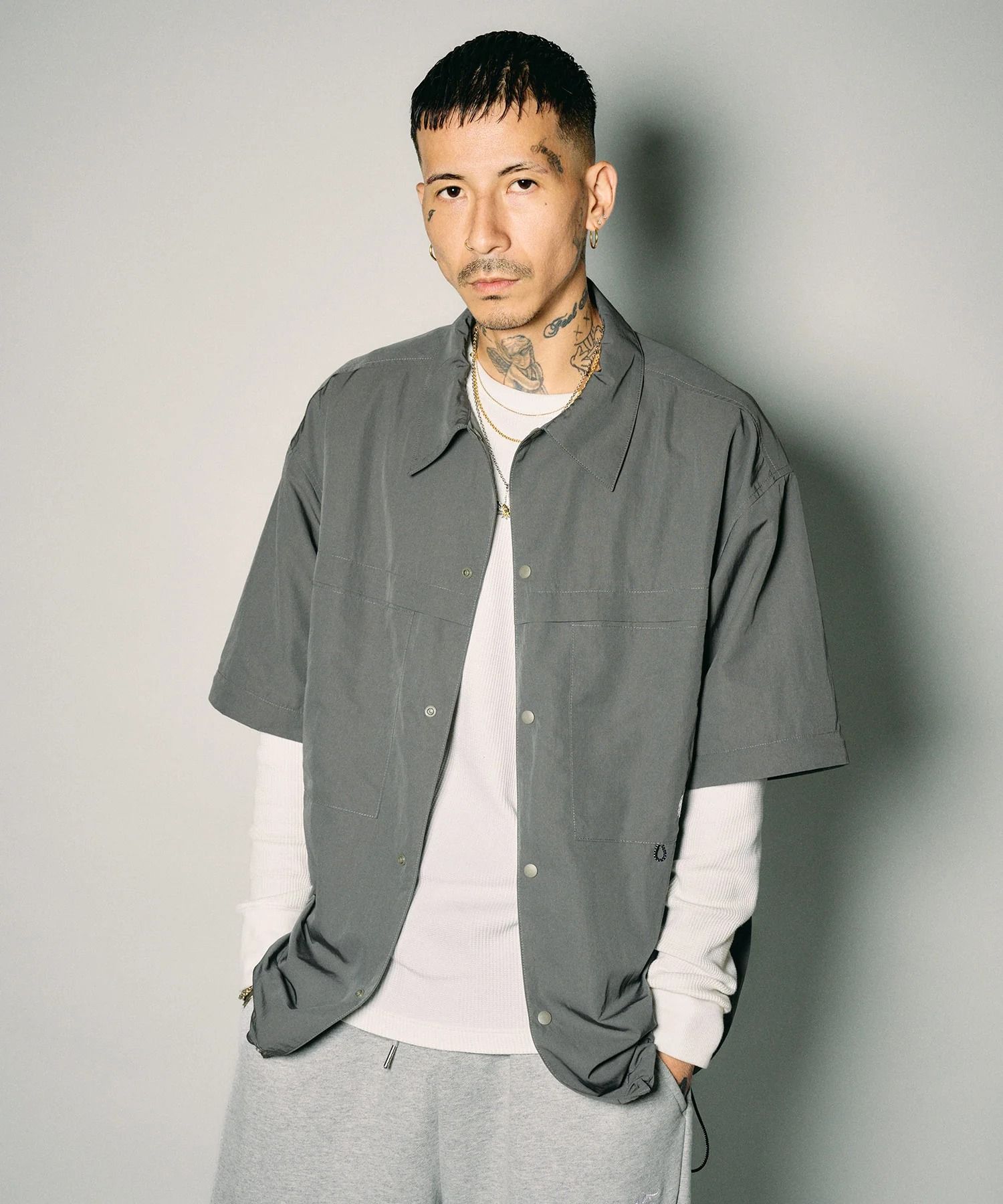 Detachable sleeve ripstop shirt
