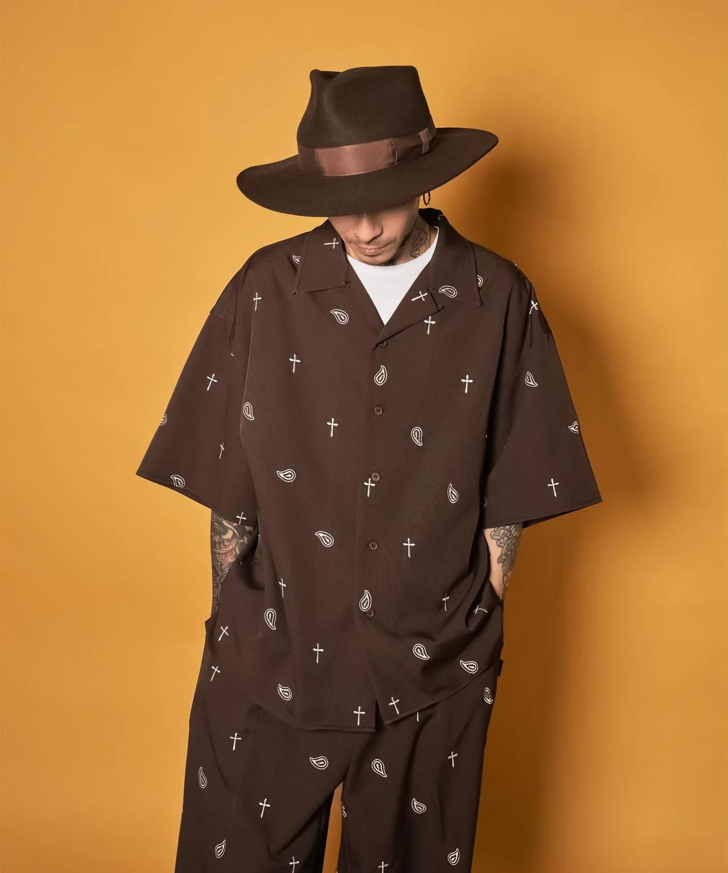 All-over embroidered shirt