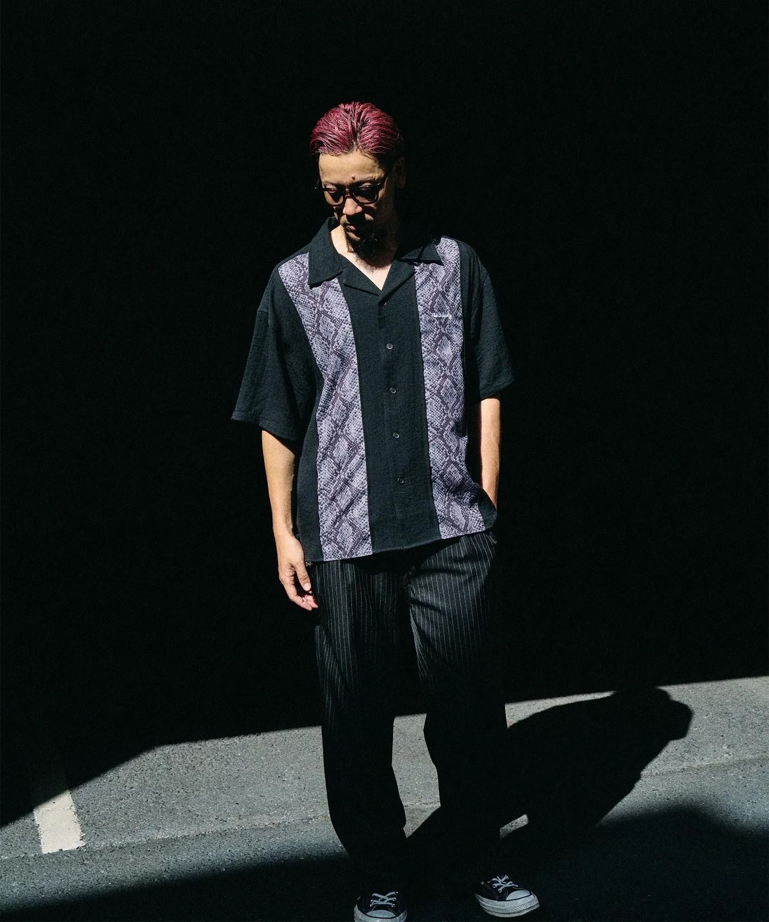 Patterned panel shirt