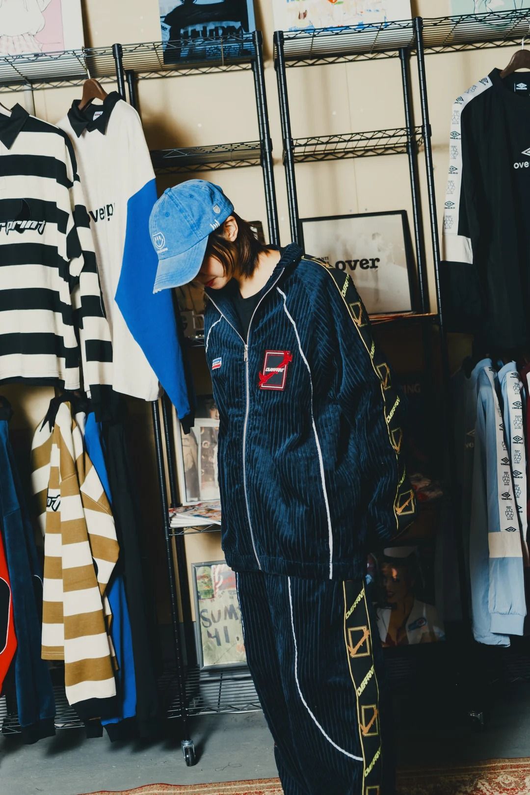 Corduroy jersey jacket