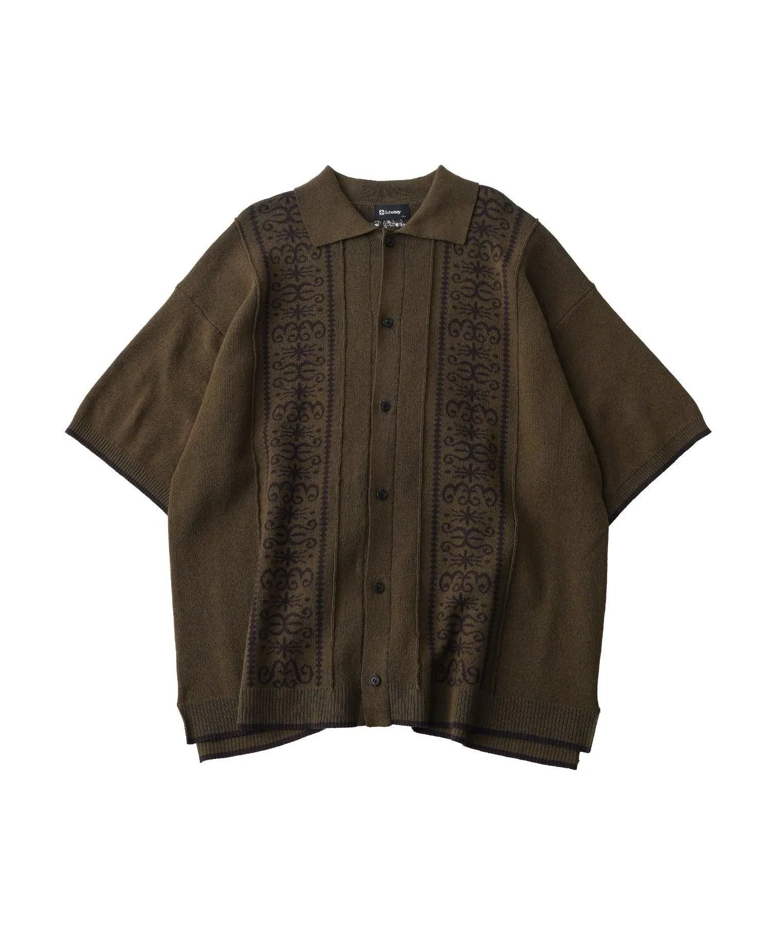 Jacquard knit shirt