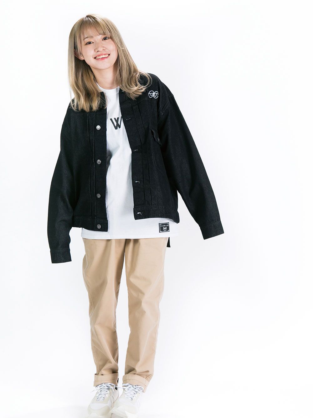 Half asleeper Denim jacket