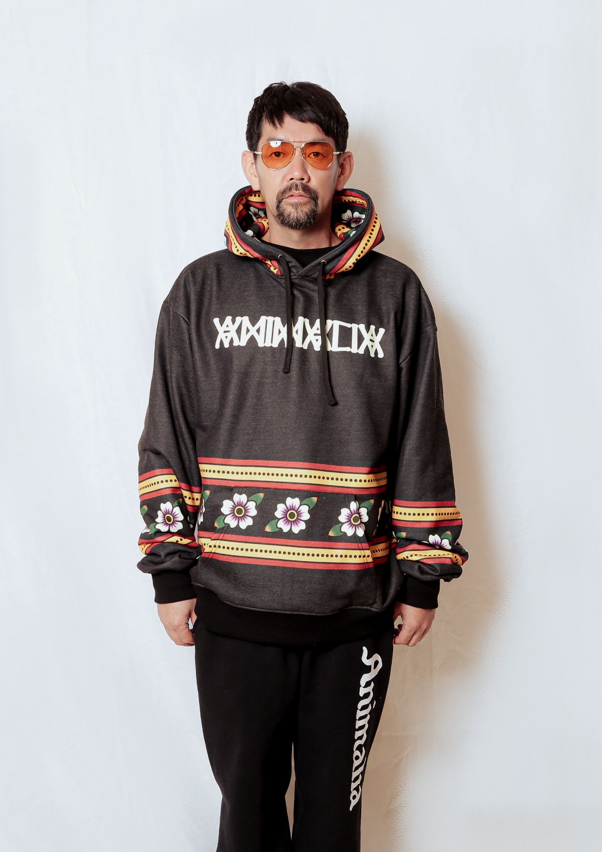 ATTERNED ALL OVER HOODIE : Vintage Flowers