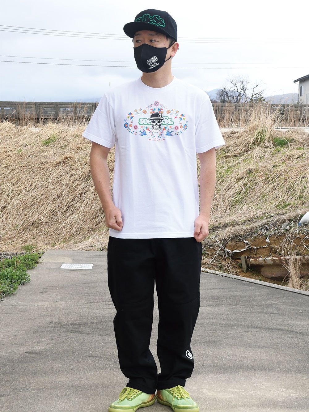 sd double knee wide pants