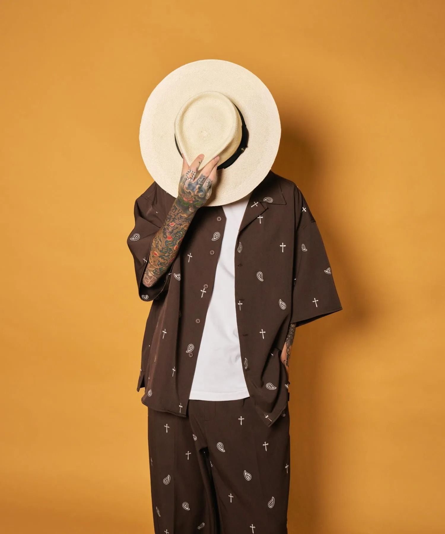All-over embroidered shirt