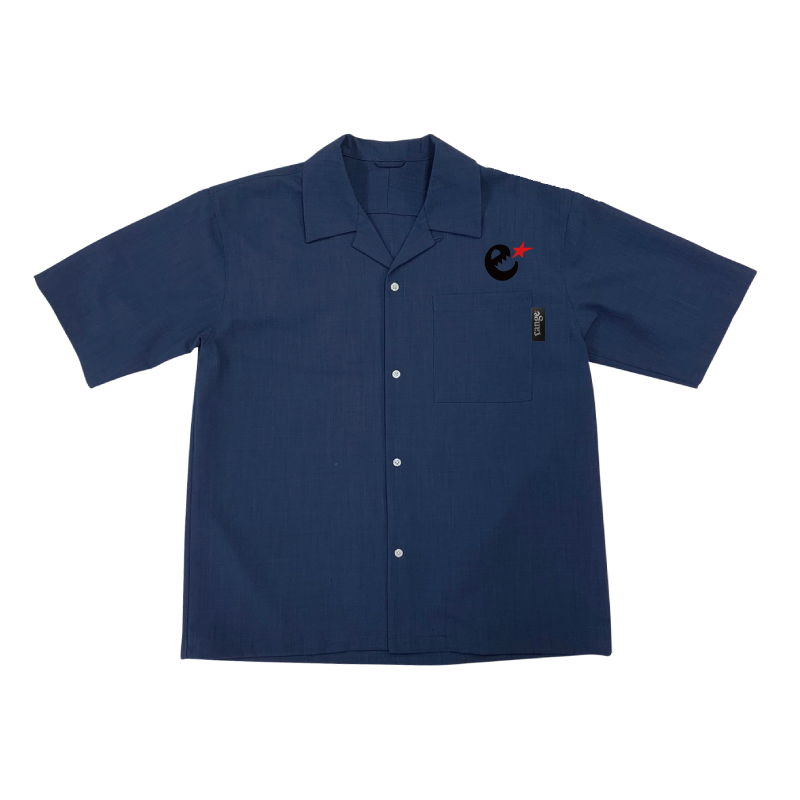 rg poly chambray open collar shirts