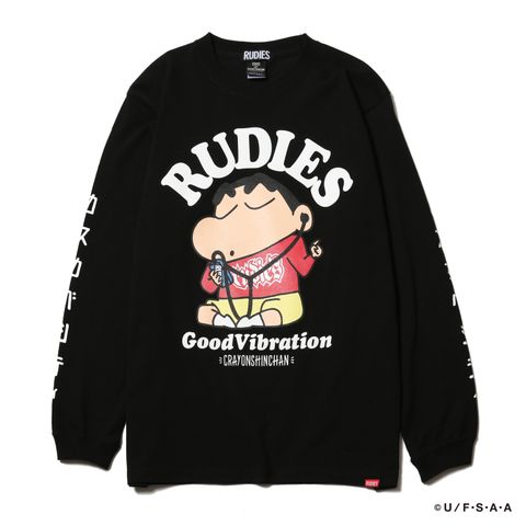 RUDIE'S×CRAYON SHINCHAN GOOD MUSIC LS TEE