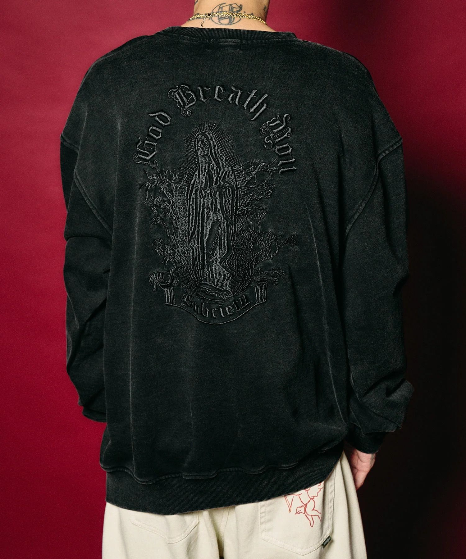 Washed skull maria sweatshirt