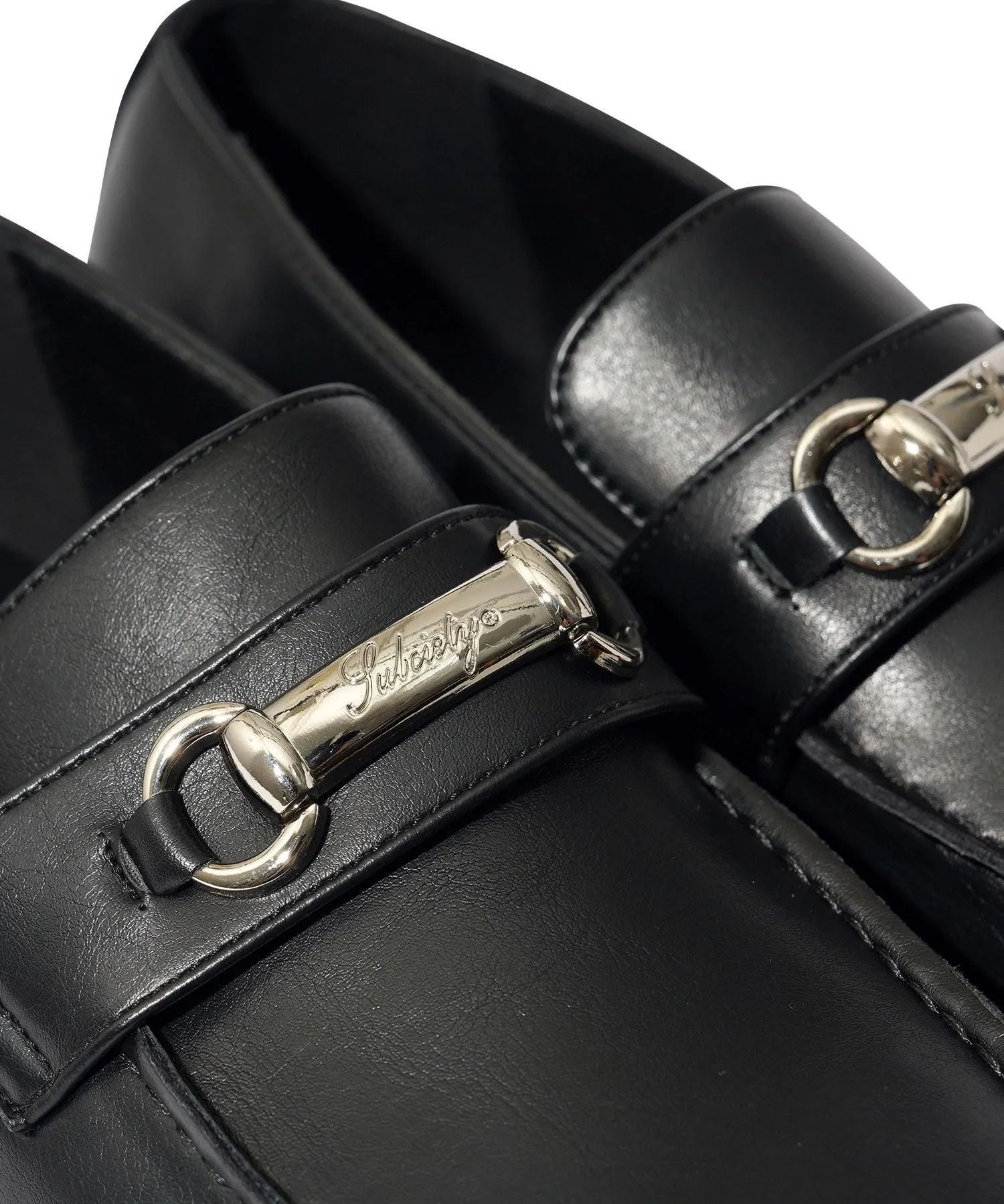 Metal plate loafers