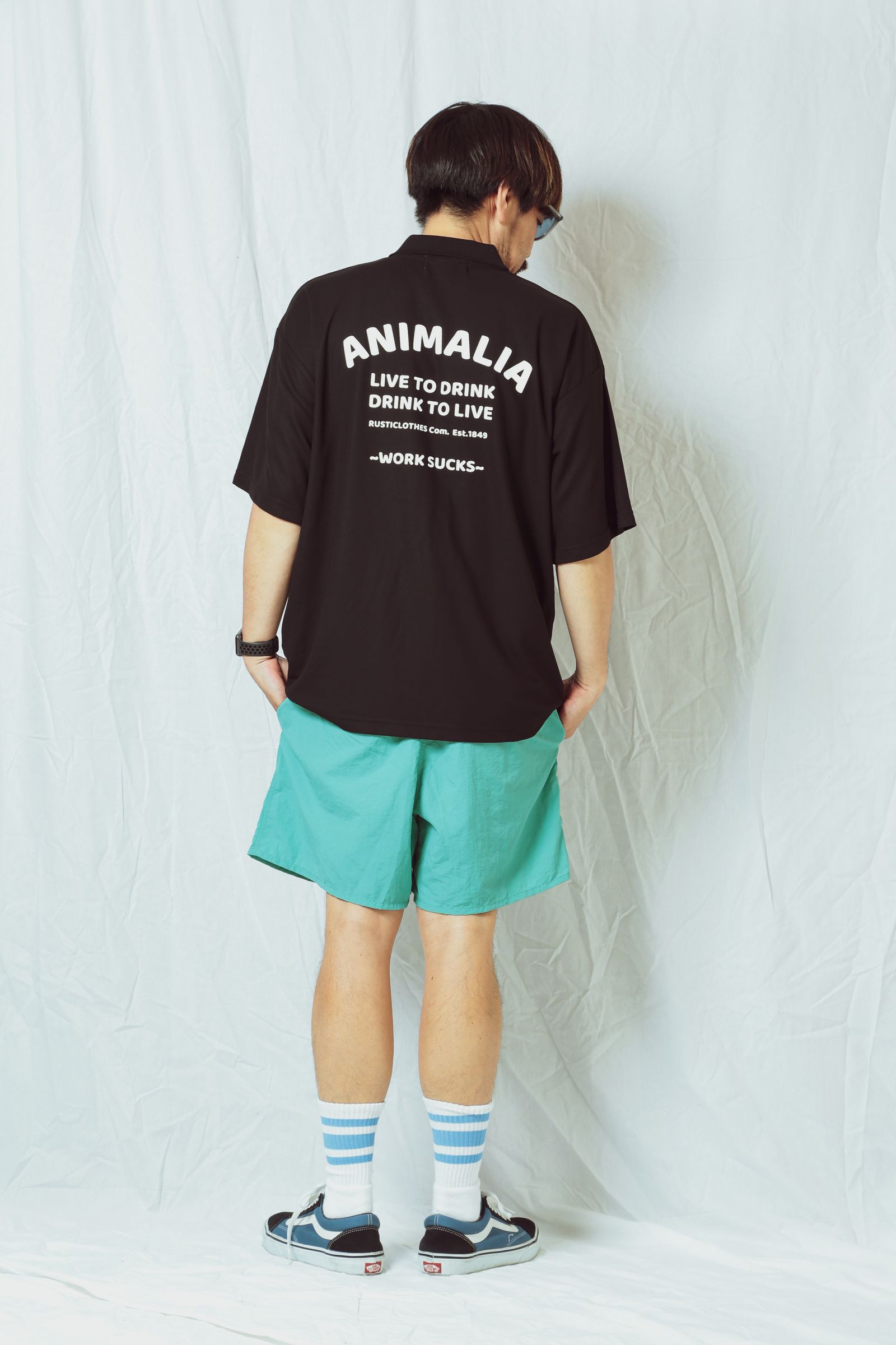 BIG SILHOUETTE POLO SHIRTS -WORK SUCKS-
