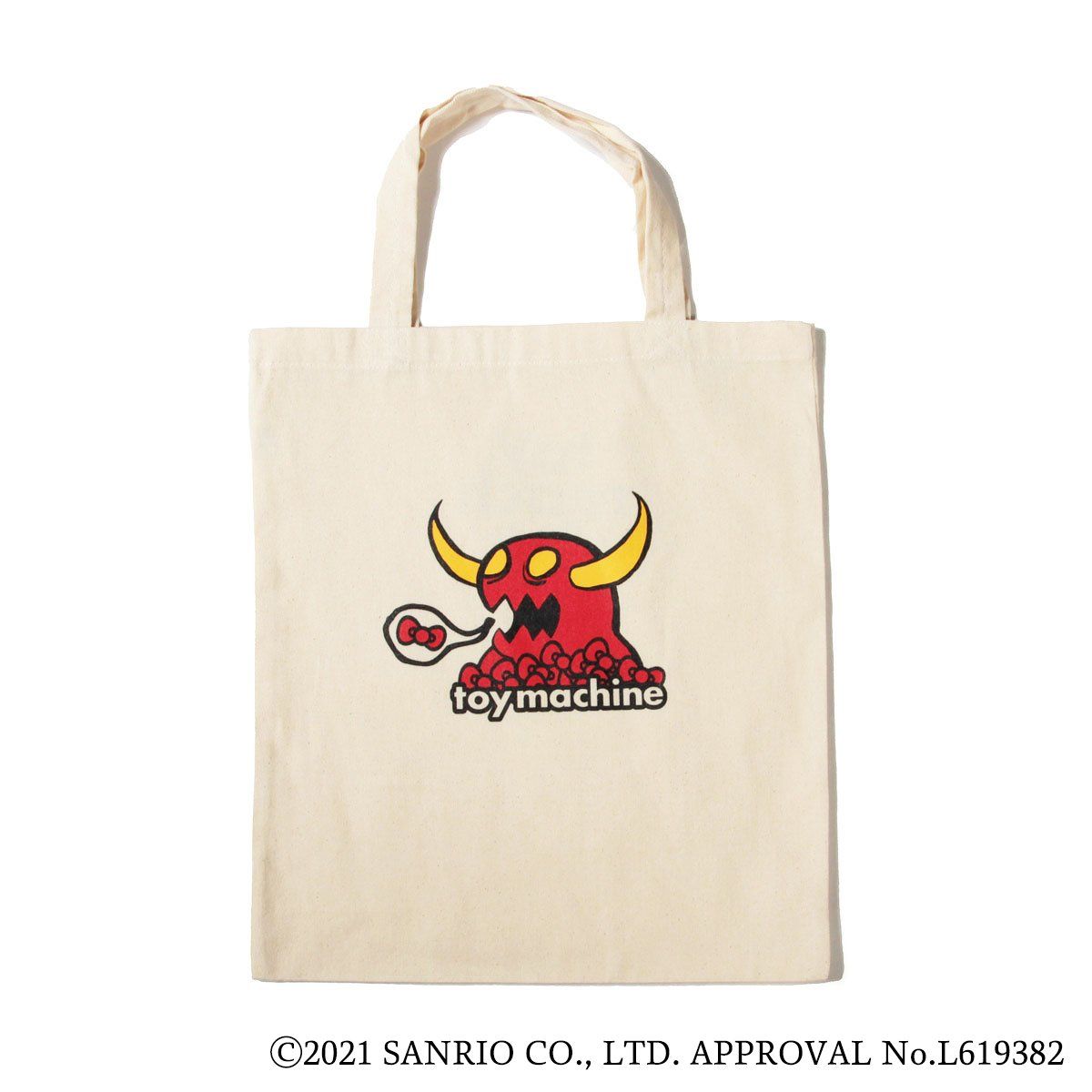MARKED MONSTER KITTY RIBBON TOTE-BAG