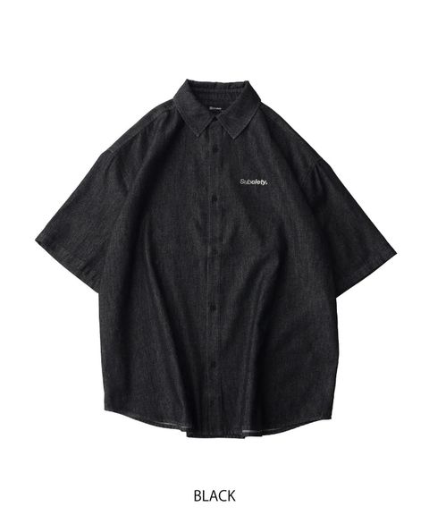 Loose fit denim shirt
