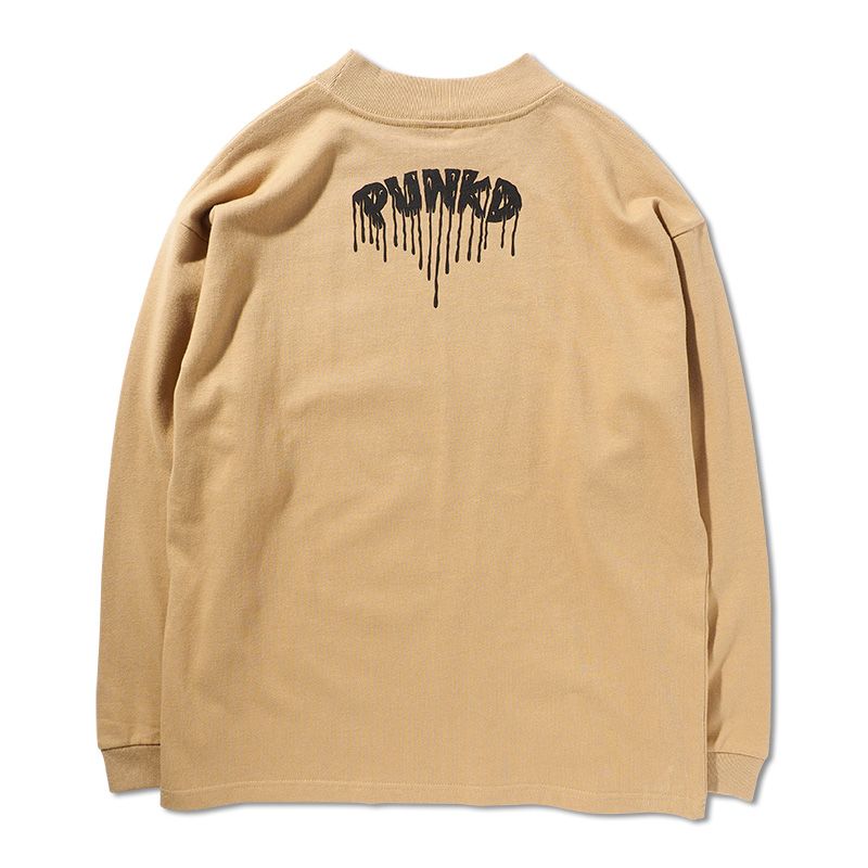 ガイコツさんモックネックロンTEE