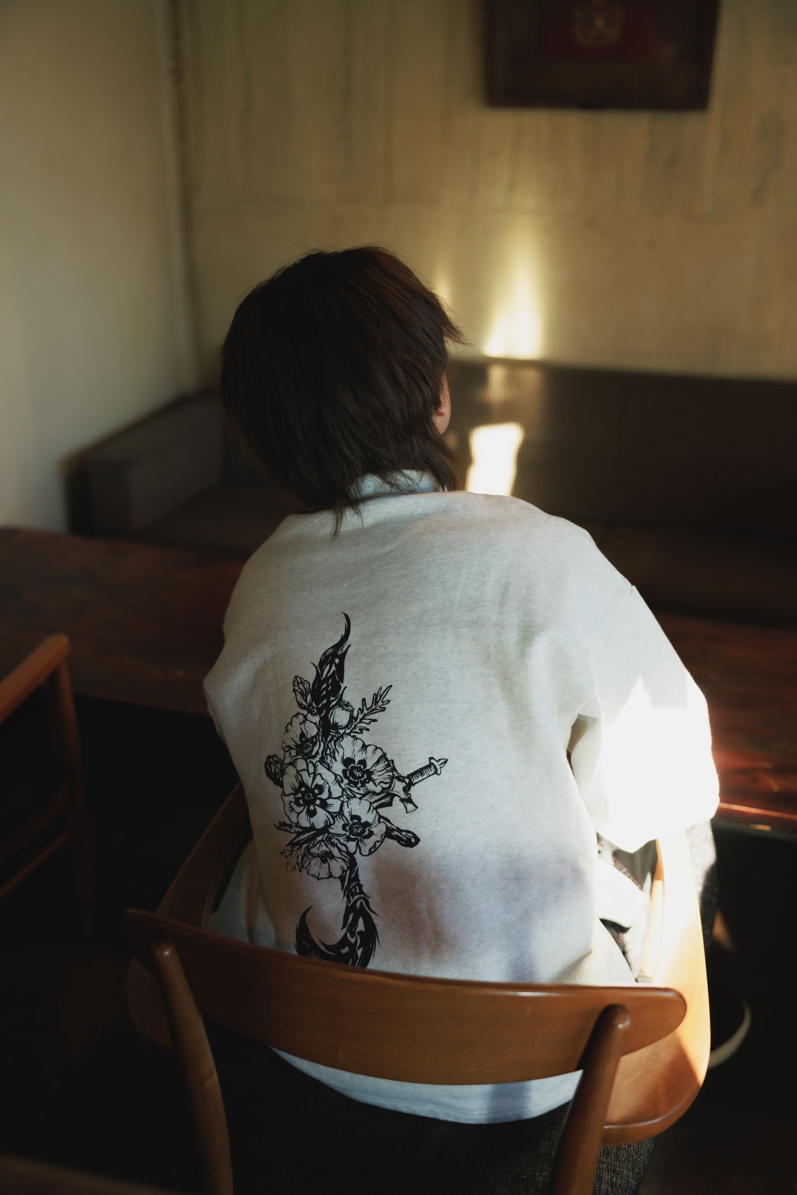 MOCK NECK LOOSE-SWEAT