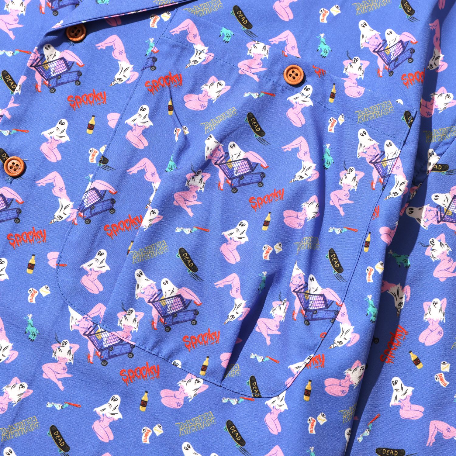 SPOOKY GIRL ALOHA-SHIRTS