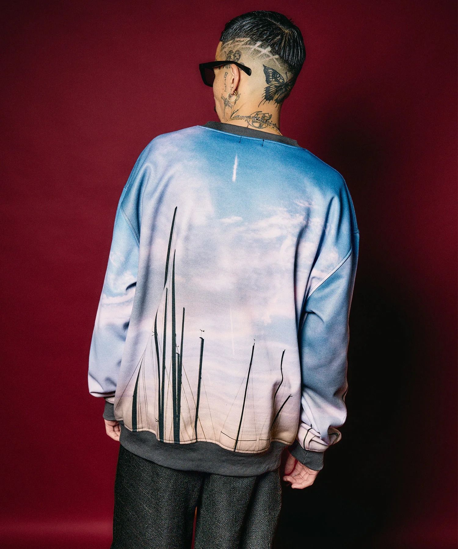 Patterned sweatshirt