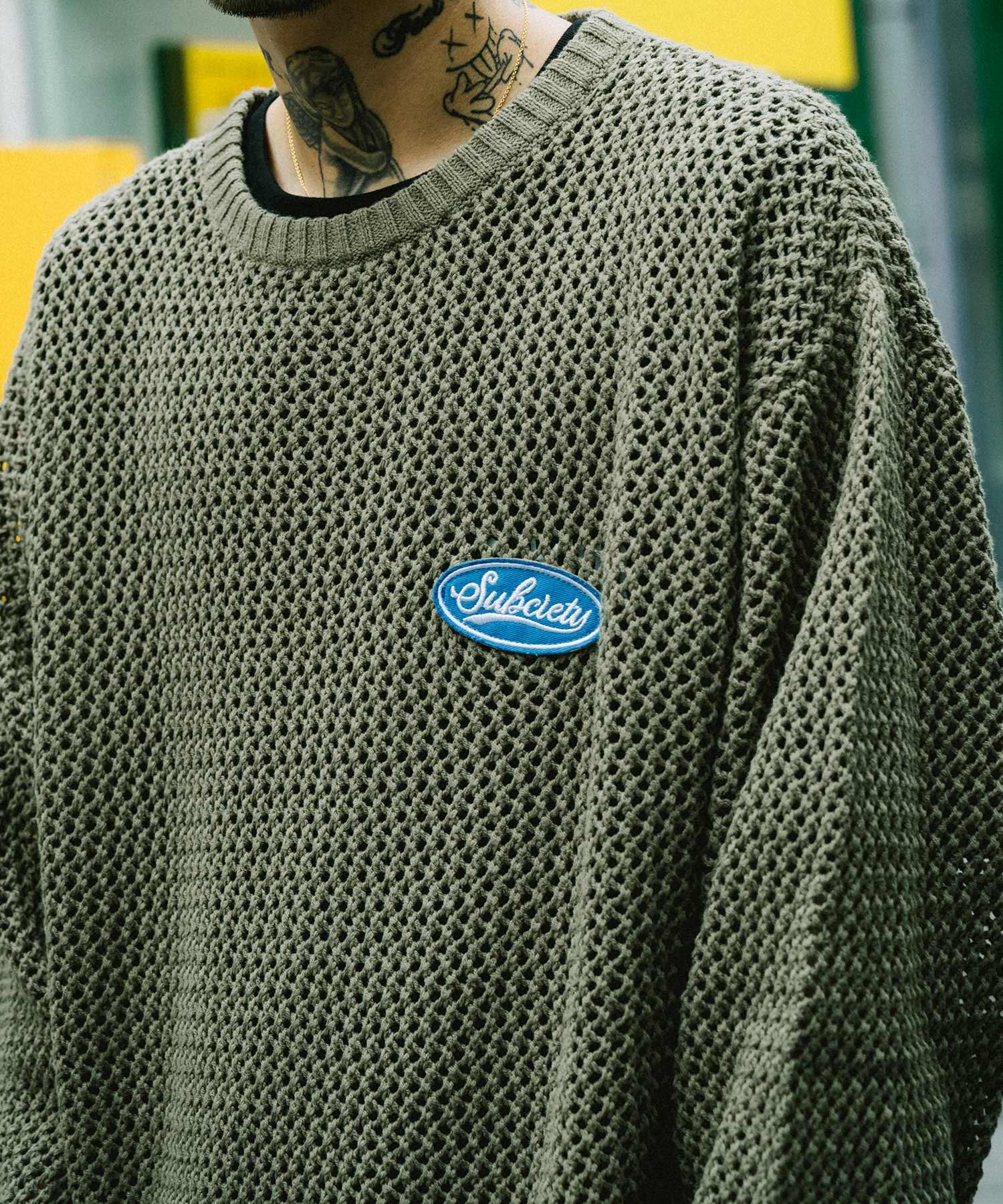 MESH KNIT-PULLOVER