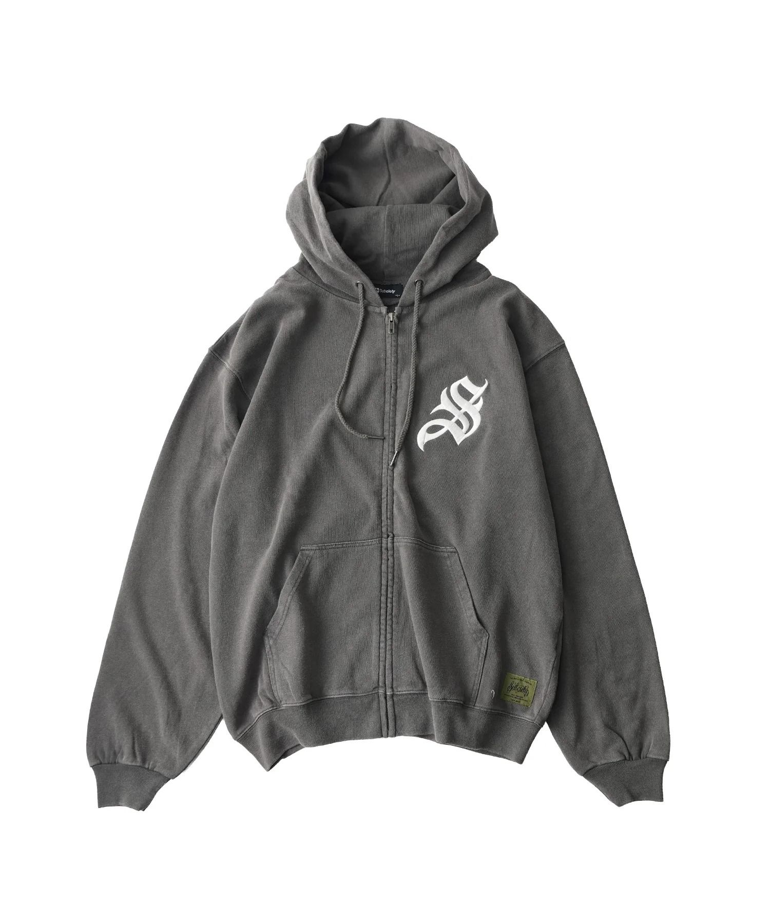 Fade wash zip hoodie