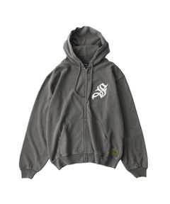 Fade wash zip hoodie