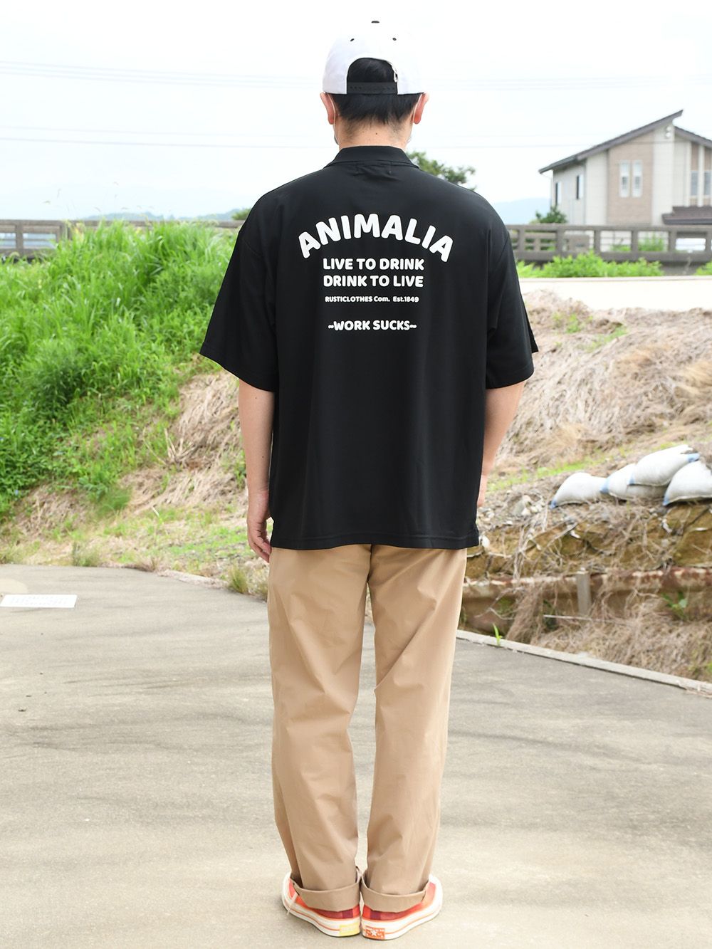 BIG SILHOUETTE POLO SHIRTS -WORK SUCKS-