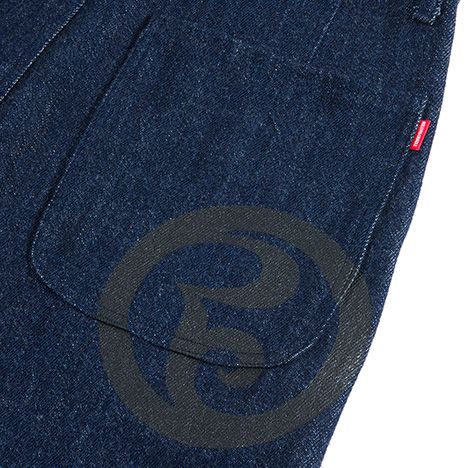 FLOWER DYED DENIM PAINTER-PANTS