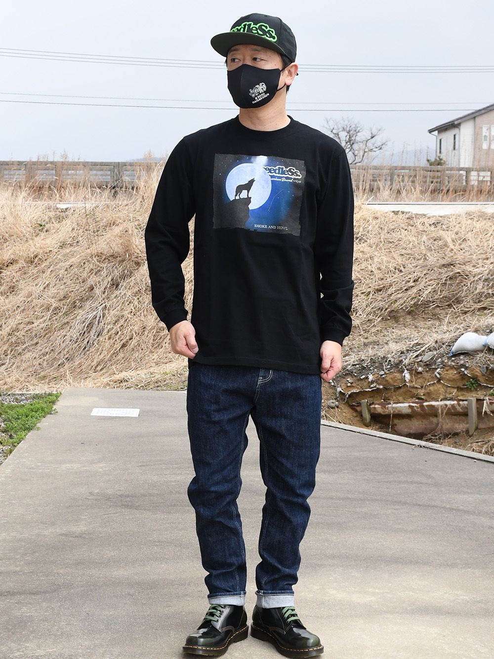 sd WOLF SMOKE & HOWL LS tee