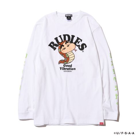 RUDIE'SxCRAYON SHINCHAN SNAKE LSTEE