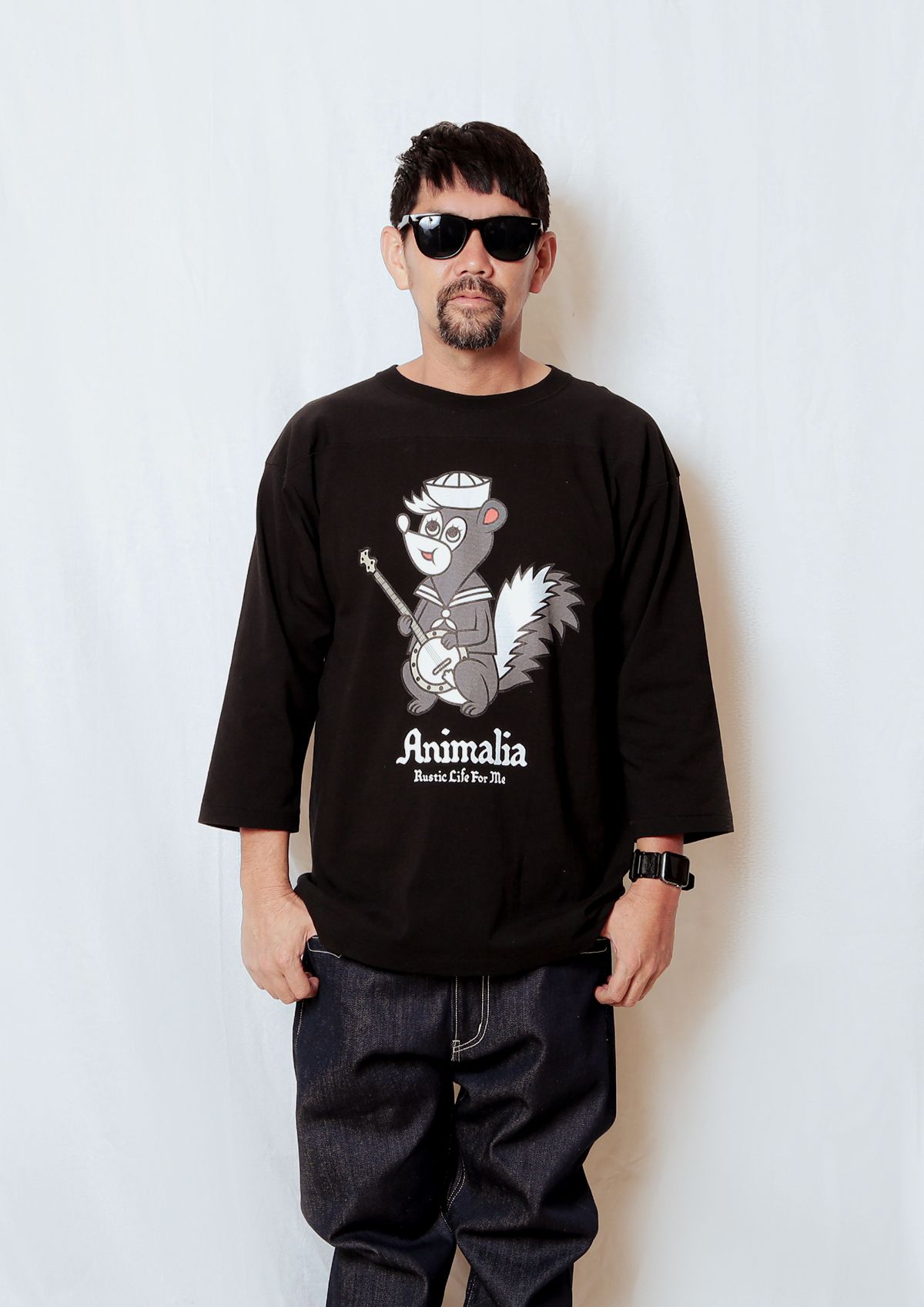 3/4 Sleeve CUT SEW  - Banjo Skunk