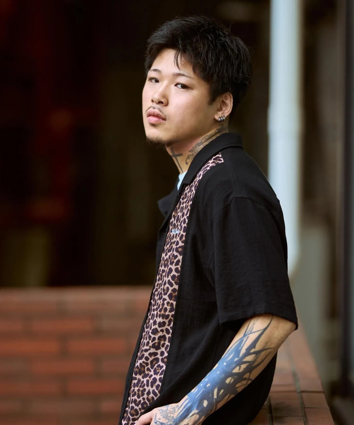 Patterned panel shirt