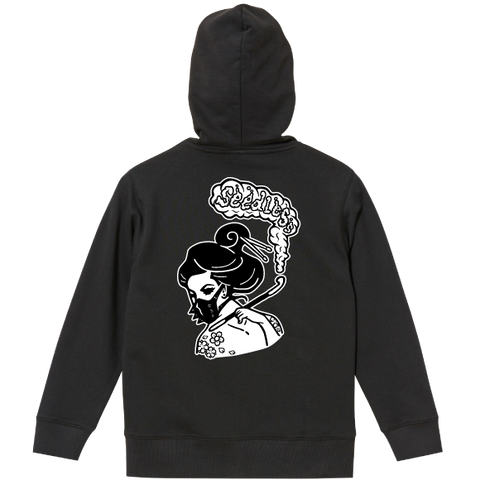 PUNK GEISHA SMOKE OUT back print hoody
