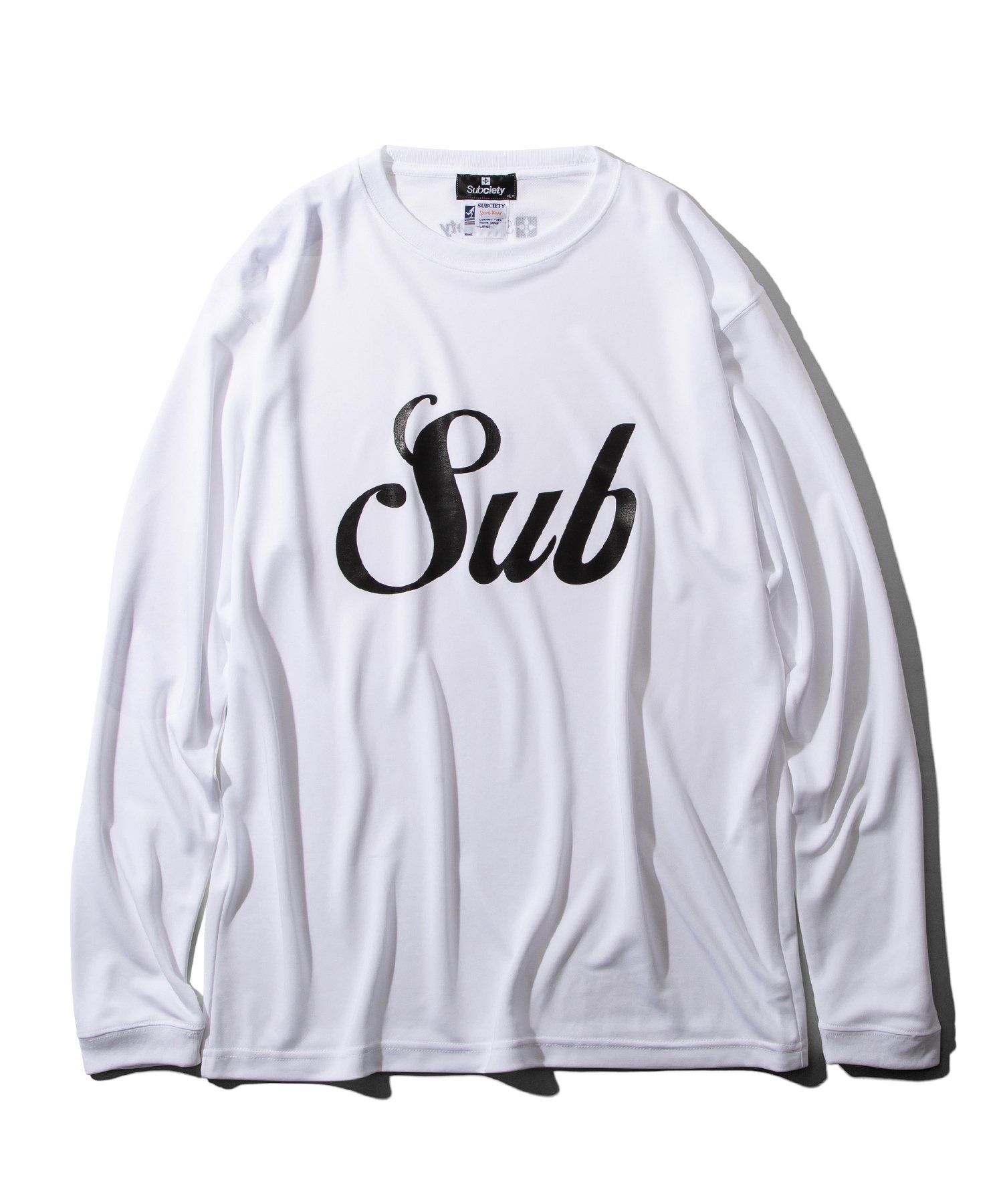 DRY TEE L/S-MIDDLE LOGO-
