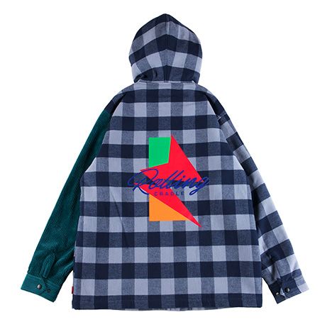 CHECK HOOD-JACKET