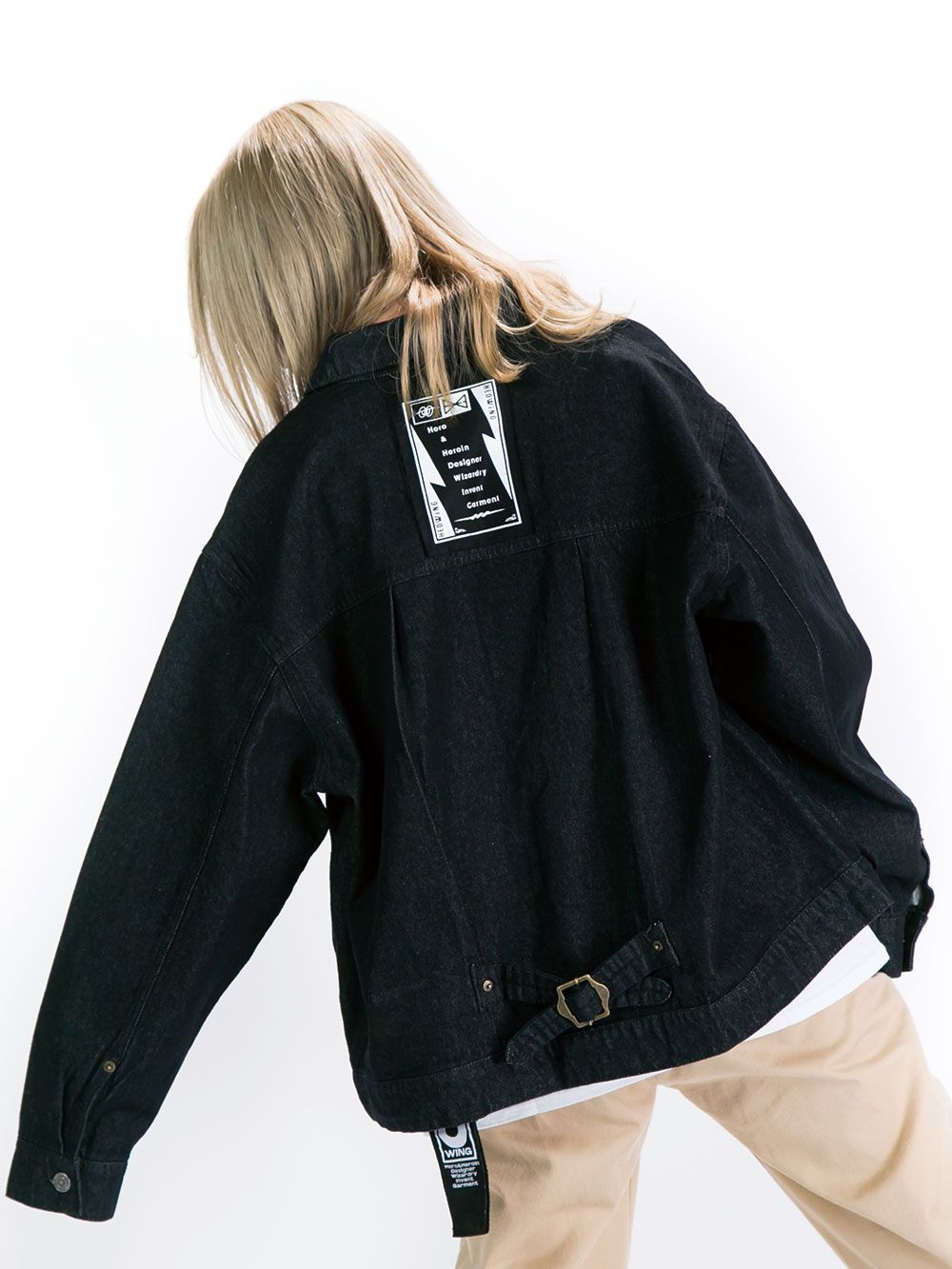 Half asleeper Denim jacket