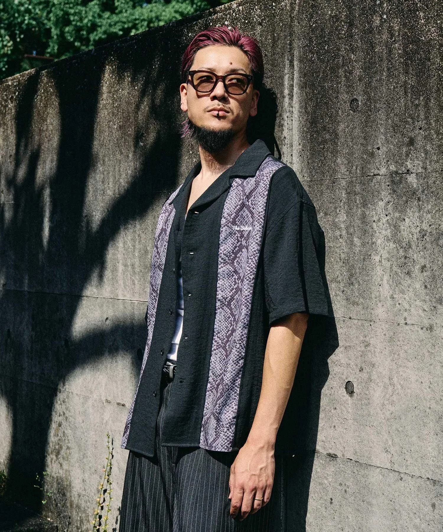 Patterned panel shirt
