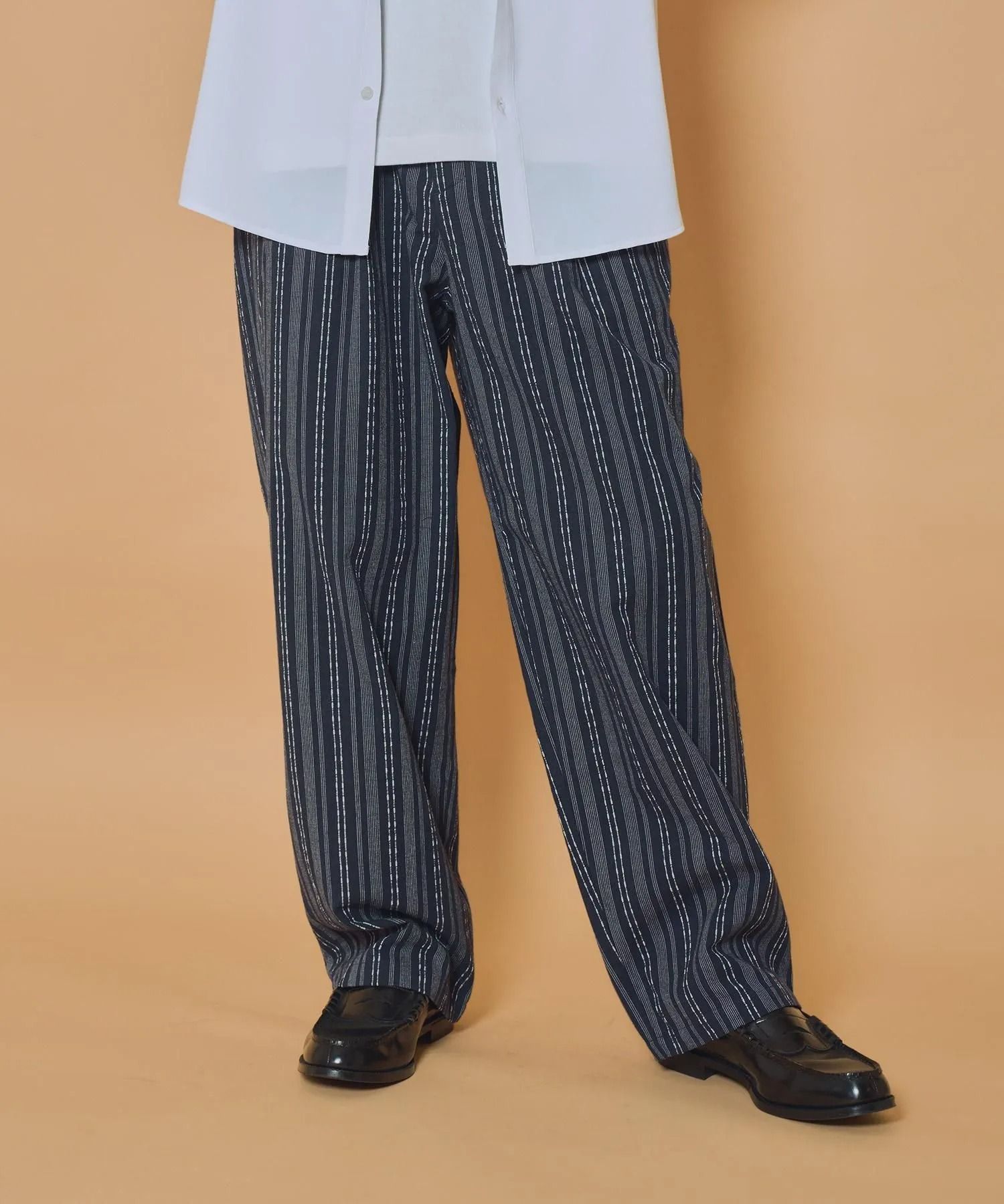 Jacquard stripe slacks