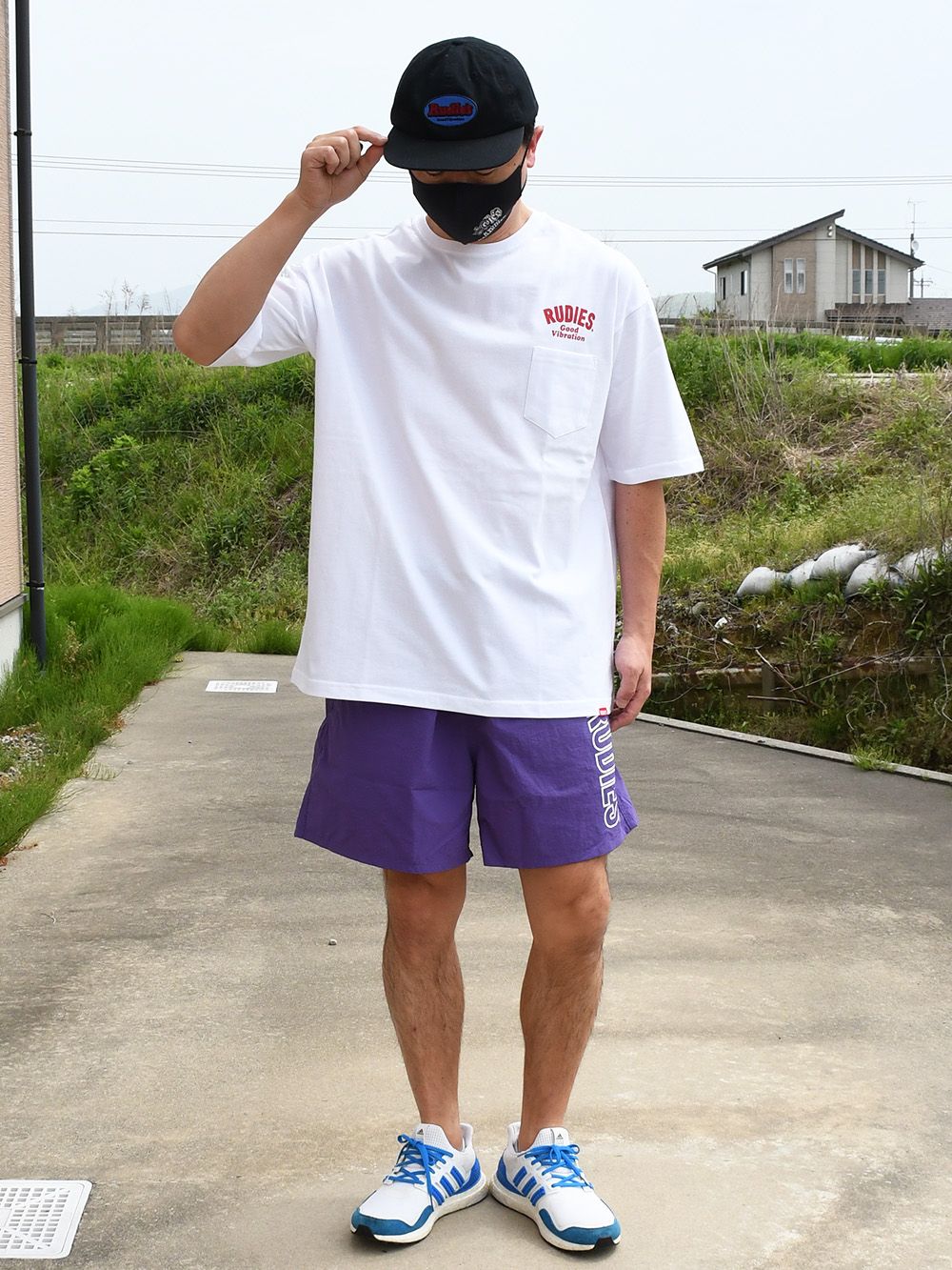 RUDIE'SxCRAYON SHINCHAN MOSH BIGSILHOUETTE PKTTEE