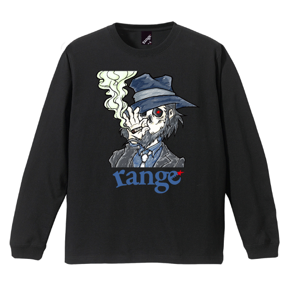 Man with a red star LS tee