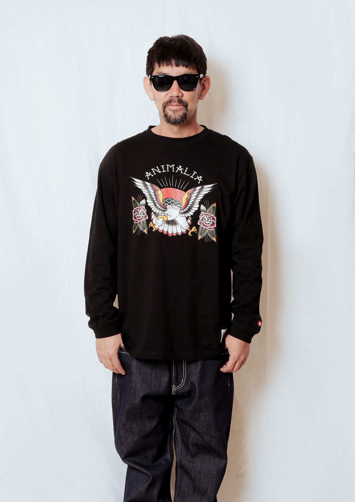 L/S Tee - Eagle & Roses